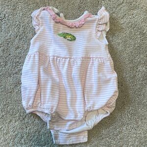 Magnolia Baby Girls Stripe Alligator Friends Flutters Bubble